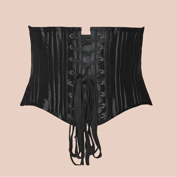 Like new ShaperX boned black satin corset - Picture 2 of 10